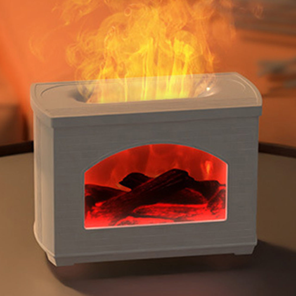 2024 New Simulated Fireplace Air Humidifier with Flame Effect, Aroma Oil Diffuser, & Air Purifier – Aromatherapy Humidifier and Mist Sprayer