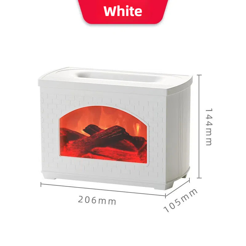 2024 New Simulated Fireplace Air Humidifier with Flame Effect, Aroma Oil Diffuser, & Air Purifier – Aromatherapy Humidifier and Mist Sprayer