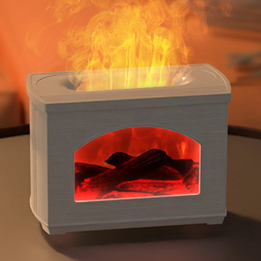 2024 New Simulated Fireplace Air Humidifier with Flame Effect, Aroma Oil Diffuser, & Air Purifier – Aromatherapy Humidifier and Mist Sprayer